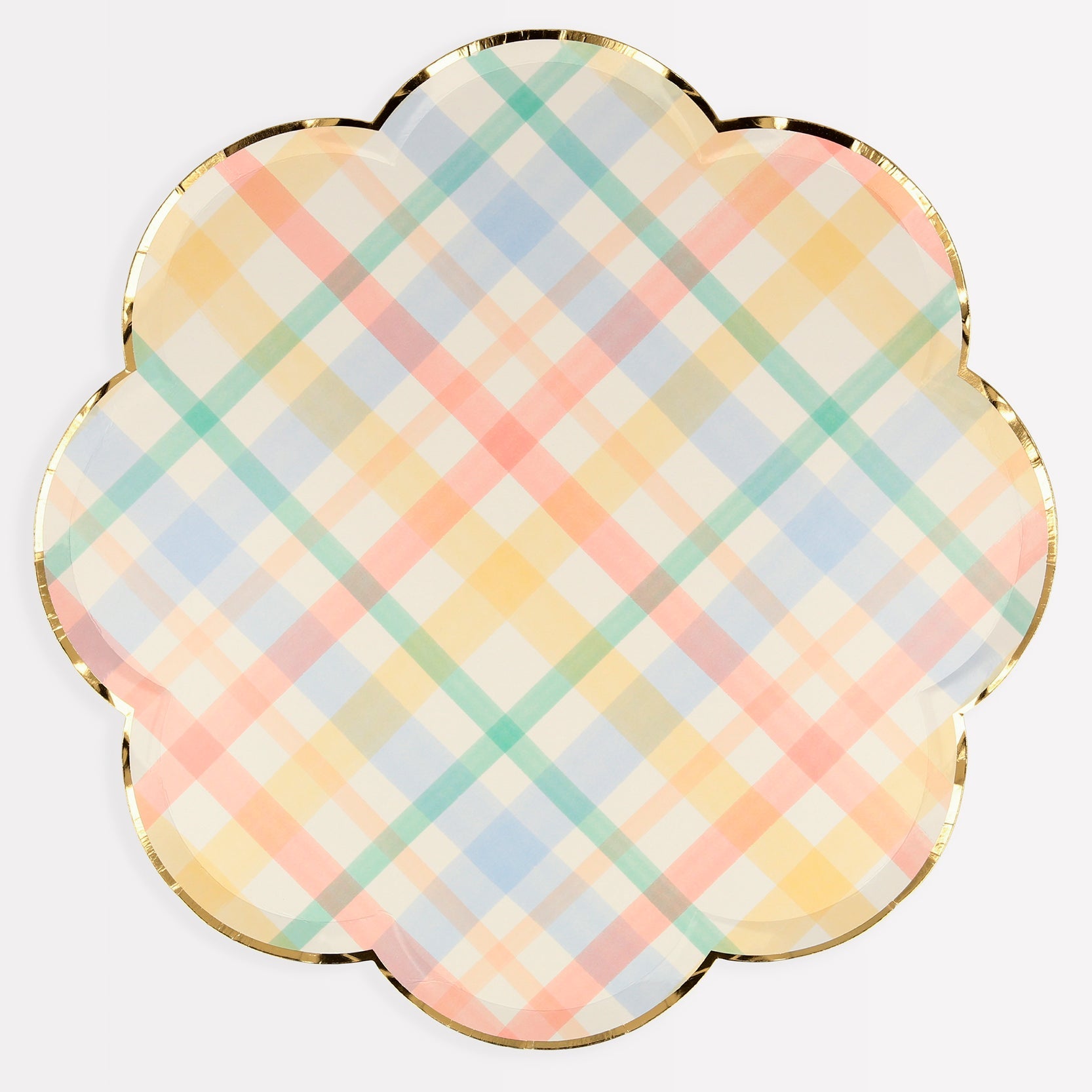 Pastel Plaid Large Plates